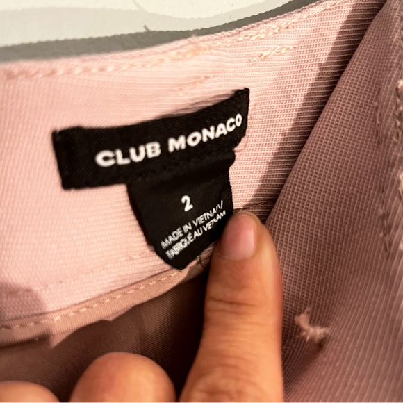 RARE Club Monaco pleated pants in dusty pink - Picture 5 of 5